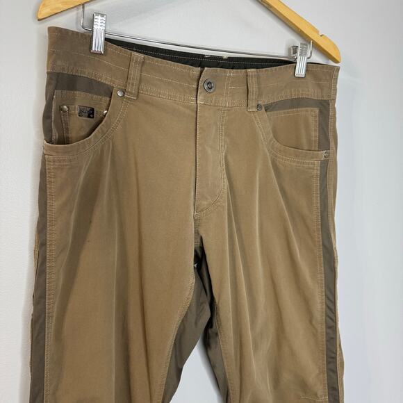 Kuhl Radikl Pants Mens 34x32 Tan Classic Fit Outdoors Hiking Stretch - Picture 2 of 12